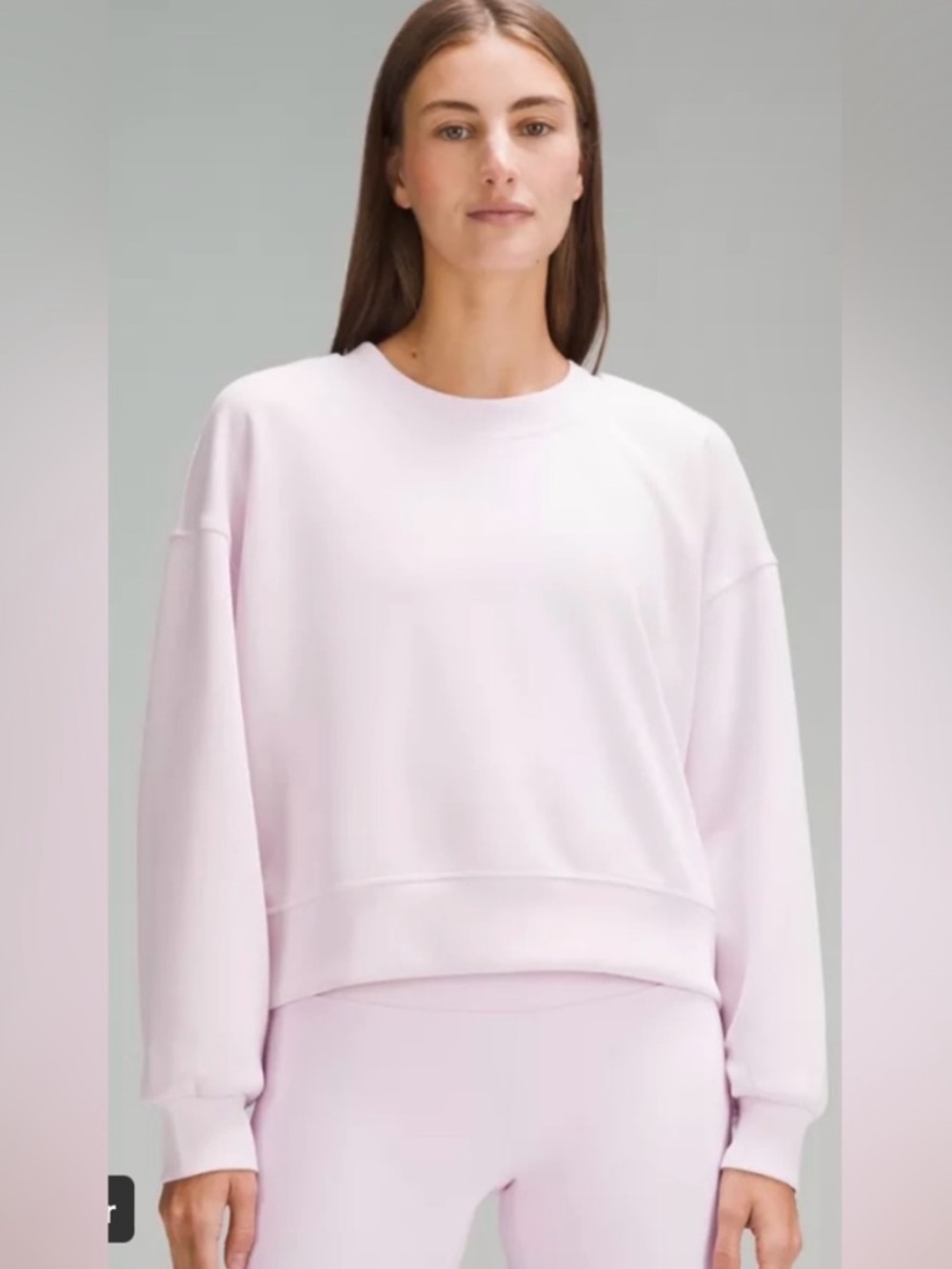 Lululemon Pink Cropped Crewneck S